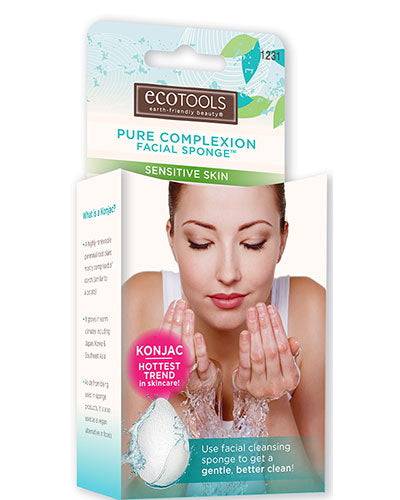 EcoTools Pure Complexion Facial Sponge - Sensitive Skin - White - Case of 12 Pieces - Galual Beauty