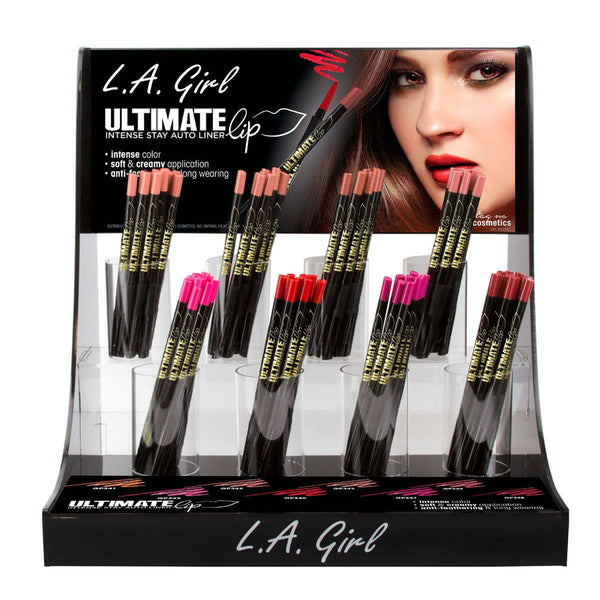 L.A. GIRL Ultimate Auto Lipliner Display Set, 96 Pieces - Galual Beauty