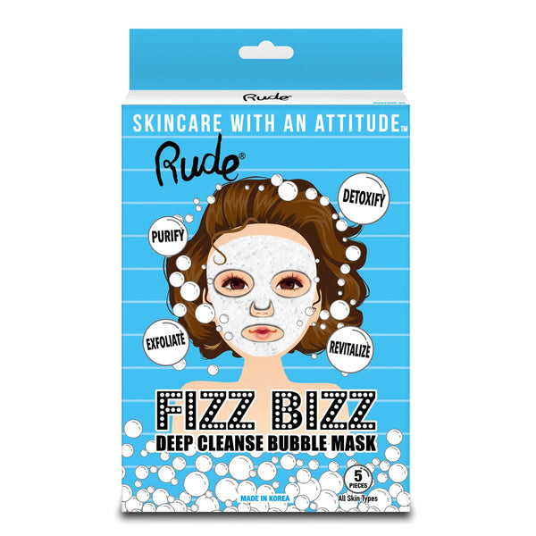RUDE Fizz Bizz Deep Cleanse Bubble Mask, Pack of 5 - Galual Beauty