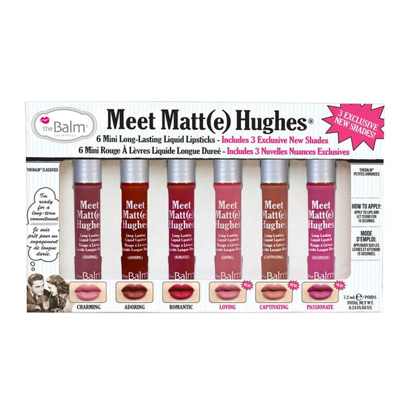 theBalm Meet Matte Hughes Set of 6 Mini Long-Lasting Liquid Lipsticks Volume 3 - Galual Beauty