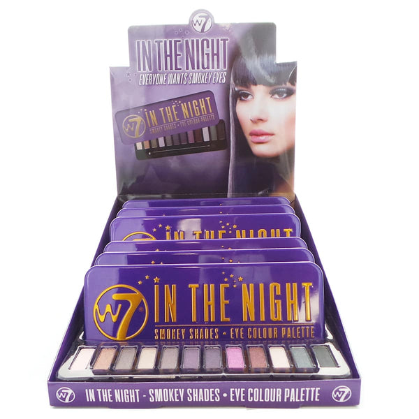 W7 In The Night Smokey Shades Eye Colour Palette Display Set, 6 Pieces plus Display Tester - Galual Beauty