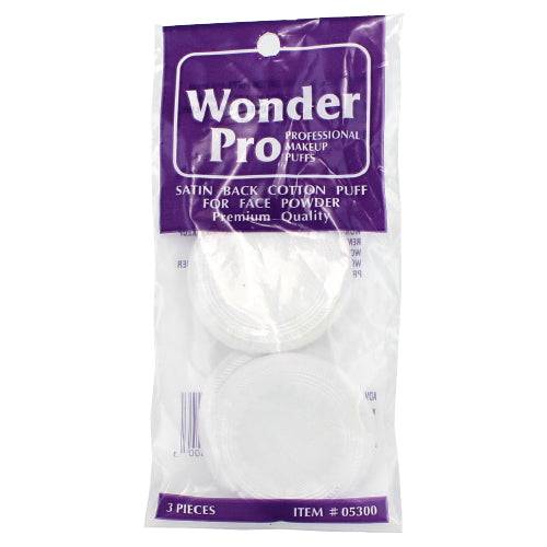 Wonder Pro Satin Back Cotton Puff For Face Powder - 3 Pieces - Galual Beauty