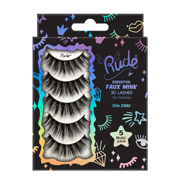 Rude Essential Faux Mink 3D Lashes 5 Multi-Pack - Galual Beauty