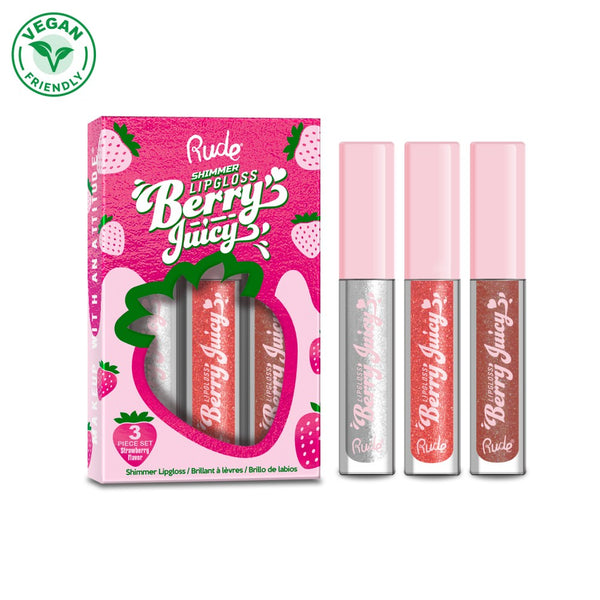 RUDE Berry Juicy Lip Gloss Set - Shimmer - Galual Beauty