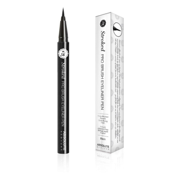 ABSOLUTE Stroked Pro Brush Eyeliner Pen - Black (DC) - Galual Beauty