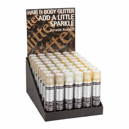 JEROME RUSSELL Tempr'y Hair & Body Glitter Spray Display Set - 48 Pieces - Galual Beauty