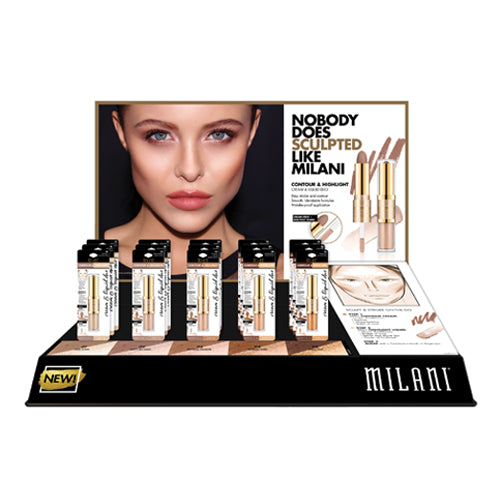 MILANI Contour & Highlight Cream & Liquid Duo Display Set - 15 Pieces - Galual Beauty