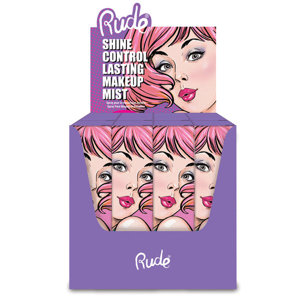 RUDE Shine Control Lasting Makeup Mist Display Set, 12 Pieces - Galual Beauty