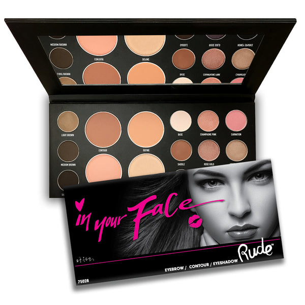 RUDE In Your Face 3-in-1 Palette - Galual Beauty