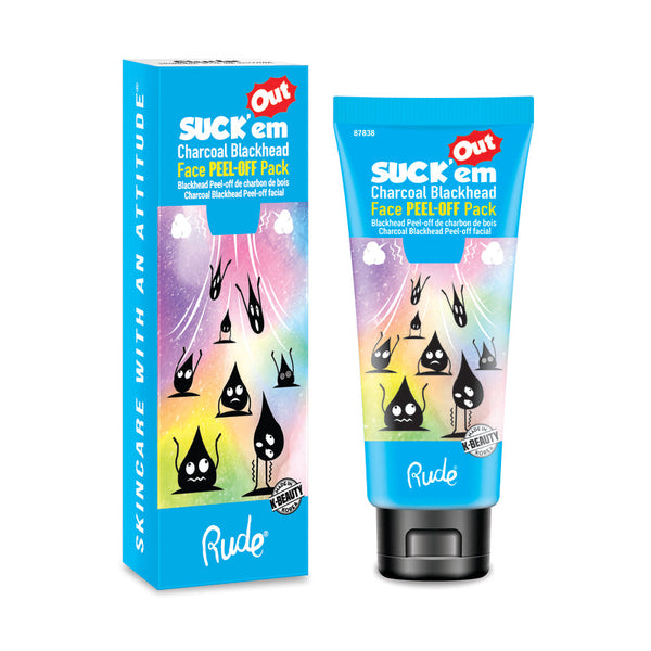 RUDE Suck'em Out Charcoal Blackhead Face Peel-off Pack - Galual Beauty