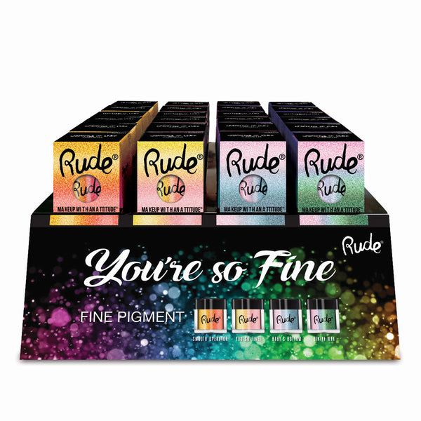 RUDE You're So Fine Pigment Acrylic Display, 48 Pieces - Galual Beauty