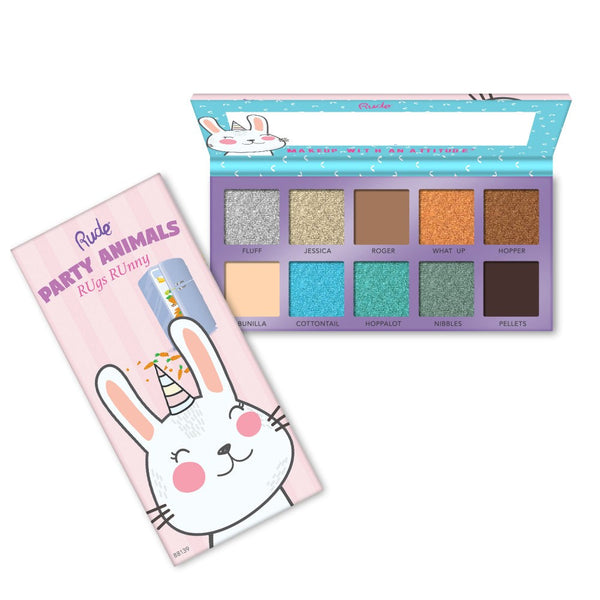 RUDE Party Animals 10 Eyeshadow Palette - Galual Beauty