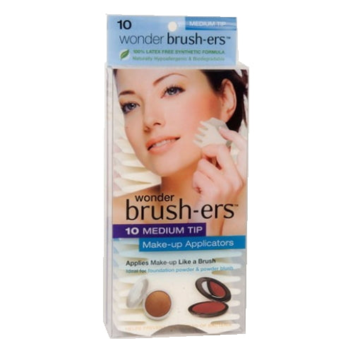 Wonder Brush-ers Make-up Applicators - 10 Medium Tip - White - Galual Beauty